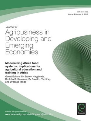 cover image of Journal of Agribusiness in Developing and Emerging Economies, Volume 5, Number 2
